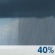 This Afternoon: A chance of rain showers. Partly sunny. High near 66, with temperatures falling to around 61 in the afternoon. West wind around 2 mph. Chance of precipitation is 40%. This Afternoon: Chance Rain Showers